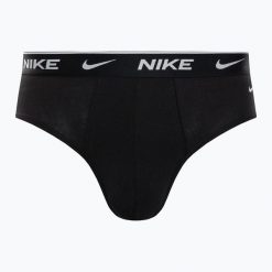 Slipy męskie Nike Everyday Cotton Stretch Brief 3 pary. Czarne slipki Nike, m, bez wzorów. Za 139.99 zł.