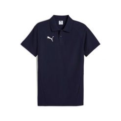 Polo Puma Evostripe. Niebieskie koszulki polo Puma, bez wzorów, bez kołnierzyka, bez ramiączek. Za 254.50 zł.