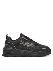 EA7 Emporio Armani Sneakersy 7X000306 AF23595 MZ186 Czarny. Czarne buty sportowe casual EA7 Emporio Armani, bez wzorów, ze skóry, bez zapięcia. Za 889.99 zł.