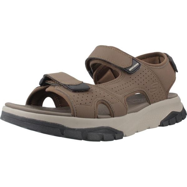 Sandały SKECHERS WAGNER AVALON Brązowy. Brązowe sandały Skechers, z materiału, bez zapięcia. Za 203.99 zł.