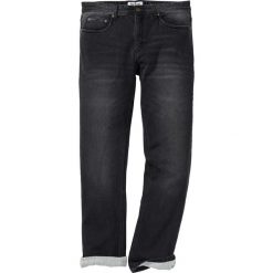 Dżinsy ocieplane z dzianiny dresowej Regular Fit Straight bonprix czarny "used". Jeansy marki Under Armour. Za 159.99 zł.