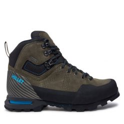 Trekkingi Millet. Niebieskie botki sznurowane Millet, bez wzorów, z gore-texu, bez obcasa, bez zapięcia. Za 829.99 zł.
