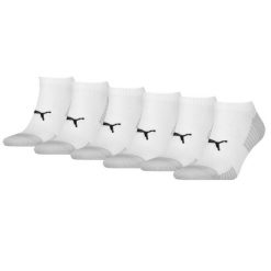 Skarpety Puma Sport Sneaker Amortyzowane, 6-pak, białe. Białe skarpetki sportowe Puma, bez wzorów, z elastanu. Za 162.99 zł.