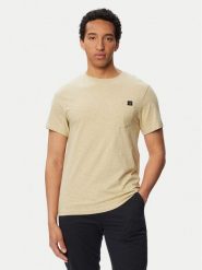 Beverly Hills Polo Club T-Shirt W126-BHMTS-1024-39X Beżowy Regular Fit. Brązowe koszulki polo Beverly Hills Polo Club, m, bez wzorów, z bawełny, bez kołnierzyka, bez ramiączek. Za 89.99 zł.