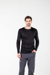 Koszulka termoaktywna męska Woolona Eris z długim rękawem 100% Merino. Szare bielizna termoaktywna WOOLONA, m, bez wzorów, z materiału, bez ramiączek, do biegania. Za 288.00 zł.