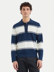 Marc O'Polo Polo 522 5042 60048 Granatowy Regular Fit. Niebieskie koszulki polo Marc O'Polo, m, bez wzorów, z bawełny, bez kołnierzyka, bez ramiączek. Za 419.99 zł.