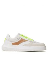 Calvin Klein Jeans Sneakersy Chunky Cupsole Gel Backtab Fluo YM0YM00673 Beżowy. Brązowe buty sportowe casual Calvin Klein Jeans, bez wzorów, z jeansu, bez zapięcia. Za 429.99 zł.
