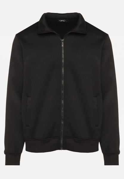 Czarna Bluza Rozpinana z Bawełną Anorrive. Czarne bluzy Born2be, l, bez wzorów, z bawełny, bez kaptura. Za 89.99 zł.