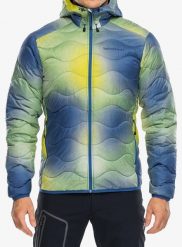 Kurtka puchowa Peak Performance AOP Helium Down Hood. Zielone kurtki Peak Performance, l, bez wzorów, z materiału, bez kaptura. Za 1,099.99 zł.