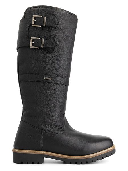 TRAVELIN' Skórzane kozaki "Kodiak" w kolorze czarnym rozmiar: 44. Czarne kozaki Travelin', bez wzorów, z materiału, bez obcasa, na płaskiej podeszwie, bez zapięcia. Za 491.99 zł.