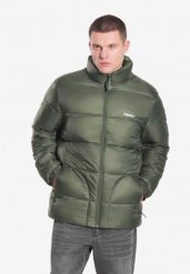 Kurtka turystyczna męska Prosto Puffer Void-9 zimowa. Zielone kurtki Prosto., na zimę, m, z aplikacjami, z poliamidu, bez kaptura. Za 231.99 zł.