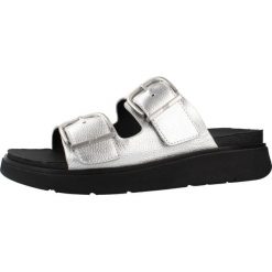 Sandały FITFLOP A2T 011 Srebrny. Szare sandały FIT FLOP, ze skóry, bez zapięcia. Za 528.99 zł.