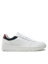 Tommy Hilfiger Sneakersy Th Basket Core Lite Lth FM0FM05369 Biały. Białe buty sportowe casual Tommy Hilfiger, bez wzorów, ze skóry, bez zapięcia. Za 289.99 zł.