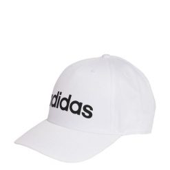 Czapka LINEAR BASEBALL CAP. Białe czapki z daszkiem Adidas, bez wzorów. Za 64.95 zł.