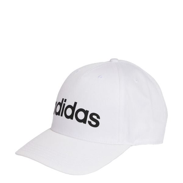 Czapka LINEAR BASEBALL CAP. Białe czapki z daszkiem Adidas, bez wzorów. Za 64.95 zł.