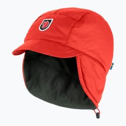 Czapka zimowa Fjällräven Expedition Padded Cap. Czerwone czapki z daszkiem Fjällräven, na zimę, bez wzorów. Za 281.05 zł.