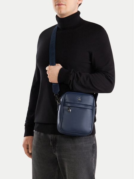 Beverly Hills Polo Club Saszetka CWBEO-BHPC-L-018-07. Granatowy. Niebieskie saszetki i nerki Beverly Hills Polo Club, bez wzorów, ze skóry, bez dodatków. Za 149.99 zł.