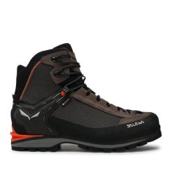 Trekkingi Salewa. Czarne botki sznurowane Salewa, bez wzorów, z gore-texu, bez obcasa, bez zapięcia. Za 1,299.00 zł.