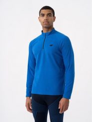 4F Bielizna termoaktywna górna 4FAW23UFLEM034 Niebieski Slim Fit. Niebieskia bielizna termoaktywna 4F, m, bez wzorów, z syntetyku, bez ramiączek, narciarskie. Za 79.99 zł.