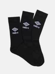 Prążkowane skarpetki 3 pack Umbro - czarny. Czarne skarpety Sinsay, bez wzorów, prążkowane. Za 22.99 zł.