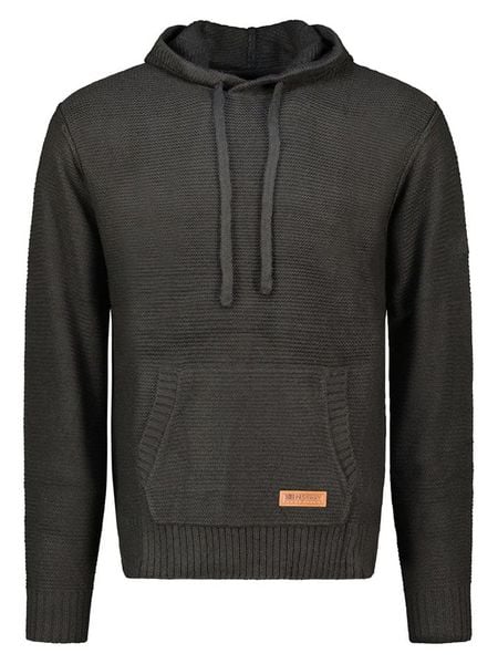 Geographical Norway Bluza "Faglio" w kolorze antracytowym rozmiar: M. Czarne bluzy Geographical Norway, m, bez wzorów, ze splotem, z kapturem. Za 104.89 zł.
