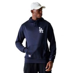 New Era Mlb Essentials Bluza Z Kapturem Losdod Dorośli. Niebieskie bluzy z kapturem New Era, l, bez wzorów, z materiału, z kapturem. Za 259.99 zł.