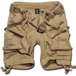 Szorty bushcraft męskie Brandit M65 Savage z Paskiem Vintage Beżowe. Brązowe szorty Brandit, m, bez wzorów, vintage. Za 284.50 zł.