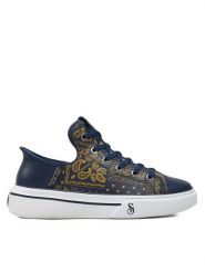 Skechers Sneakersy Snoop One-Double G 251017/NVY Granatowy. Niebieskie buty sportowe casual Skechers, bez wzorów, ze skóry, bez zapięcia. Za 289.99 zł.