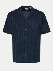 S.Oliver Koszula 2143559 Granatowy Regular Fit. Niebieskie koszule S.Oliver, m, bez wzorów, z bawełny, bez kołnierzyka, bez ramiączek. Za 159.99 zł.