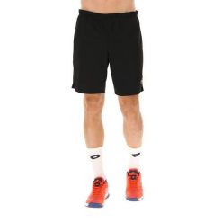 Spodenki tenisowe męskie Lotto Squadra III short 9. Czarne krótkie spodenki sportowe Lotto, m, bez wzorów, z materiału. Za 145.00 zł.