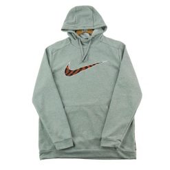Bluza męska z kapturem Nike Dri-Fit szara. Szare bluzy z kapturem Nike, l, bez wzorów, z materiału, z kapturem. Za 85.16 zł.