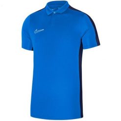 Męska Koszulka Polo Academy DriFIT. Niebieskie koszulki polo Nike, m, bez wzorów, bez kołnierzyka, bez ramiączek. Za 222.99 zł.