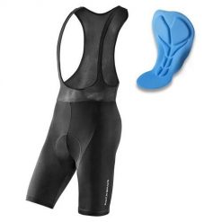Odblaskowe spodenki rowerowe z paskami na szelkach ROCKBROS. Czarne spodenki rowerowe ROCKBROS, l, bez wzorów, z elastanu, na fitness i siłownię. Za 187.72 zł.