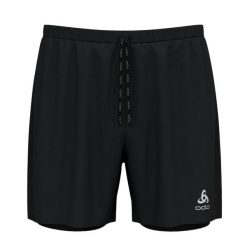 Spodenki do biegania męskie Odlo 2-in-1 ESSENTIAL 5 INCH. Czarne szorty ODLO, m, bez wzorów, sportowe. Za 269.99 zł.