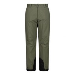 Spodnie męskie narciarskie CMP 33W1157. Zielone spodnie materiałowe CMP, na co dzień, na zimę, m, bez wzorów, sportowe. Za 422.00 zł.