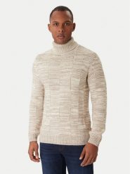 JOOP! Jeans Golf Milsom 30047472 Beżowy Modern Fit. Brązowe swetry rozpinane JOOP! Jeans, l, bez wzorów, z bawełny, bez kołnierzyka, bez ramiączek. Za 779.99 zł.