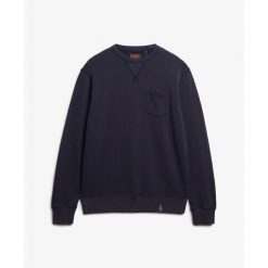 Bluza Superdry The Merchant Store. Niebieskie bluzy Superdry, m, bez wzorów, z dresówki, bez kaptura. Za 316.15 zł.