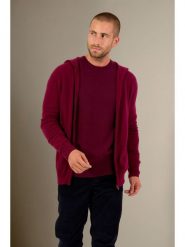 Perfect Cashmere Kaszmirowy kardigan "Eldo" w kolorze bordowym rozmiar: M. Czerwone swetry rozpinane Perfect Cashmere, m, bez wzorów, z kaszmiru, bez kołnierzyka, bez ramiączek. Za 478.99 zł.