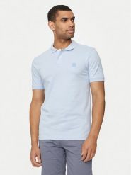 Boss Polo Passenger 50507803 Niebieski Slim Fit. Niebieskie koszulki polo Boss, l, bez wzorów, z bawełny, bez kołnierzyka, bez ramiączek. Za 239.99 zł.