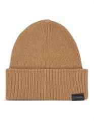 Calvin Klein Czapka Leather Patch Docker Beanie K50K510978 Zielony. Zielone czapki zimowe CALVIN KLEIN, bez wzorów, z wełny. Za 219.99 zł.