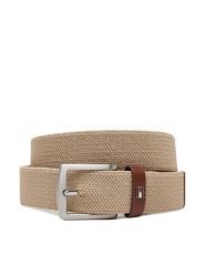 Tommy Hilfiger Pasek Męski Denton Elastic 3.5 AM0AM13354 Beżowy. Brązowe paski Tommy Hilfiger, bez wzorów, z materiału. Za 189.99 zł.