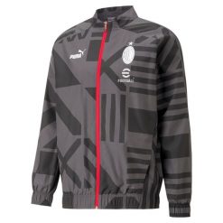 Kurtka przedmeczowa ac milan. Czarne kurtki Puma, xs, z aplikacjami, z materiału, bez kaptura. Za 323.20 zł.