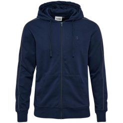 Bluza z kapturem i zamkiem błyskawicznym Hummel Pulse Piping. Niebieskie bluzy Hummel, m, bez wzorów, z kapturem. Za 246.00 zł.