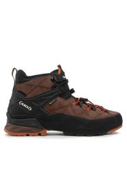 Aku Trekkingi Rock Dfs Mid Gtx GORE-TEX 718 Brązowy. Brązowe botki sznurowane Aku, bez wzorów, z gore-texu, bez obcasa, bez zapięcia. Za 599.99 zł.