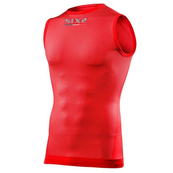 Podkoszulek rowerowy SMX. Czerwone bezrękawniki SIXS, bez wzorów, ze skóry, bez ramiączek, rowerowe. Za 214.00 zł.