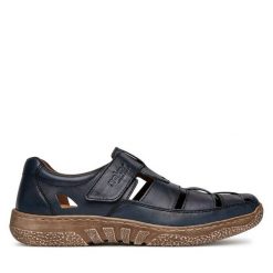Sandały Rieker. Niebieskie sandały Rieker, bez zapięcia. Za 399.99 zł.