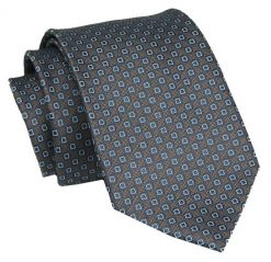 Męski Krawat - Brązowy, Drobny Wzór - Angelo di Monti. Brązowe krawaty i muchy Angelo di Monti, bez wzorów, z tkaniny. Za 45.00 zł.