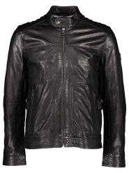 Bugatti Skórzana kurtka w kolorze czarnym rozmiar: 58. Czarne kurtki Bugatti, bez wzorów, ze skóry, bez kaptura. Za 869.99 zł.