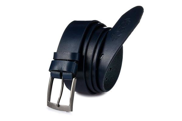 Pasek skórzany BELTIMORE r.140-155 cm E15 granatowy. Niebieskie paski bez wzorów. Za 59.90 zł.