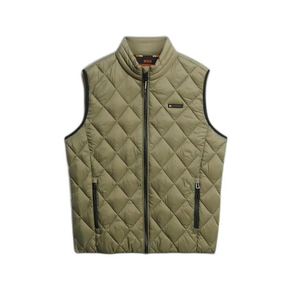 Kurtka bez rękawów Superdry Diamond Quilt Fuji Lite. Zielone kurtki Superdry, xl, bez wzorów, z gumy, bez kaptura. Za 428.40 zł.